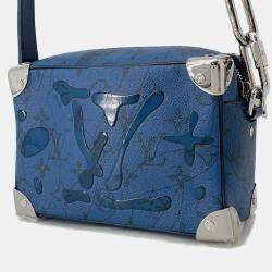 Pre Owned Louis Vuitton Monogram Aqua Garden Mini Soft Trunk Shoulder Bag
