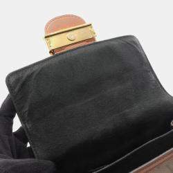 Pre Owned حقيبة لوي فويتون دوفين الصغيرة عكس مونوغرام الكتف قماش و جلد بنية بيج