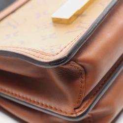 Pre Owned حقيبة لوي فويتون دوفين الصغيرة عكس مونوغرام الكتف قماش و جلد بنية بيج