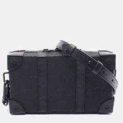 Pre Owned شنطة كتف لويس فيتون سوفت ترونك محفظة جلد توريون مونوغرامي أسود