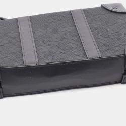 Pre Owned Louis Vuitton Soft Trunk Wallet Shoulder Bag In Monogram Taurillon Leather  Black