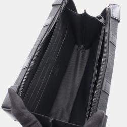 Pre Owned Louis Vuitton Soft Trunk Wallet Shoulder Bag In Monogram Taurillon Leather  Black