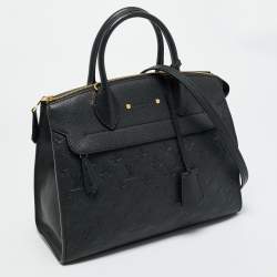 Pre Owned Louis Vuitton Pont Neuf MM Black Monogram Empreinte Leather Bag