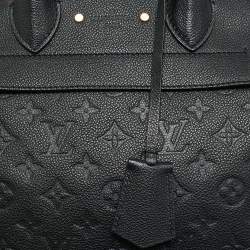 Pre Owned Louis Vuitton Pont Neuf MM Black Monogram Empreinte Leather Bag