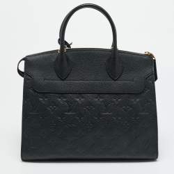 Pre Owned Louis Vuitton Pont Neuf MM Black Monogram Empreinte Leather Bag