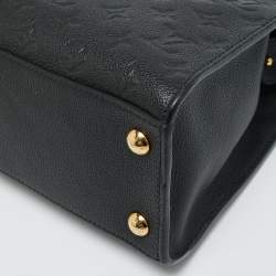 Pre Owned Louis Vuitton Pont Neuf MM Black Monogram Empreinte Leather Bag