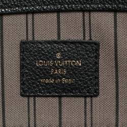 Pre Owned Louis Vuitton Pont Neuf MM Black Monogram Empreinte Leather Bag