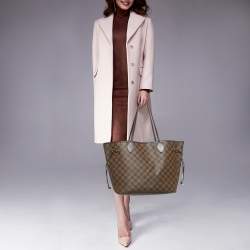 Pre Owned Louis Vuitton Neverfull MM Damier Ebene Canvas Bag
