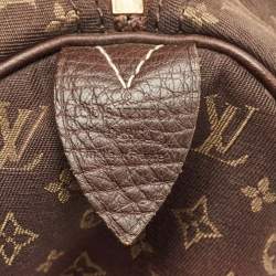Pre Owned Louis Vuitton Speedy 30 Fusain Monogram Idylle Canvas Bag