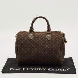 Pre Owned Louis Vuitton Speedy 30 Fusain Monogram Idylle Canvas Bag