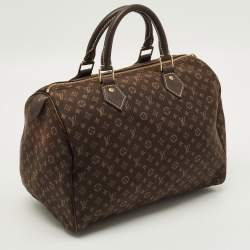 Pre Owned Louis Vuitton Speedy 30 Fusain Monogram Idylle Canvas Bag