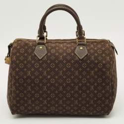 Pre Owned Louis Vuitton Speedy 30 Fusain Monogram Idylle Canvas Bag