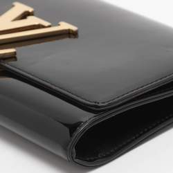 Pre Owned Louis Vuitton Louise Black Vernis Clutch
