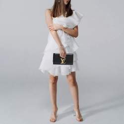 Pre Owned Louis Vuitton Louise Black Vernis Clutch