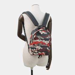 Pre Owned Louis Vuitton Palm Springs Backpack Noir/Multicolor Damier Azur Kansai Yamamoto Size Pm