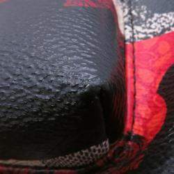 Pre Owned Louis Vuitton Palm Springs Backpack Noir/Multicolor Damier Azur Kansai Yamamoto Size Pm