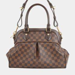 Pre Owned Louis Vuitton Trevi Red Damier Ebene Canvas Size PM