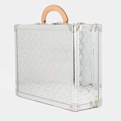 Pre Owned Louis Vuitton Cotteville 40 Silver Monogram Mirror Canvas Suitcase
