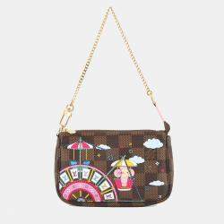 Pre Owned حقيبة لويس فيتون ميني بوشيت اكسسوارات ويفيان دامير أبين قماش زهري