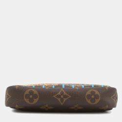 Pre Owned Louis Vuitton Pochette Accessoires Vivienne Mini Pink Monogram Canvas Clutch Bag