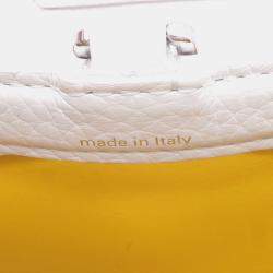 مملوكة مسبقًا حقيبة لويس فيتون كابوسينس Lvxyk جلد توريلون منقطة مطلية أبيض/متعدد الألوان بحجم بي بي