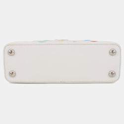 مملوكة مسبقًا حقيبة لويس فيتون كابوسينس Lvxyk جلد توريلون منقطة مطلية أبيض/متعدد الألوان بحجم بي بي