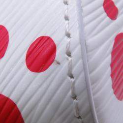 Pre Owned حقيبة لويس فيتون كلوني أبيض/أحمر جلد إيبي نقاط لانهائية صغيرة