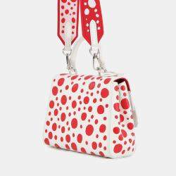 Pre Owned حقيبة لويس فيتون كلوني أبيض/أحمر جلد إيبي نقاط لانهائية صغيرة