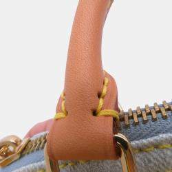 مملوكة مسبقًا حقيبة لويس فيتون نانو سبيدي دينيم أزرق سماوي مونوغرام بحجم نانو