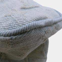 مملوكة مسبقًا حقيبة لويس فيتون نانو سبيدي دينيم أزرق سماوي مونوغرام بحجم نانو