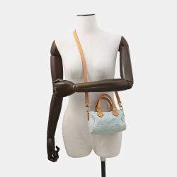 مملوكة مسبقًا حقيبة لويس فيتون نانو سبيدي دينيم أزرق سماوي مونوغرام بحجم نانو