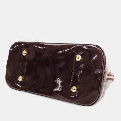 Pre Owned Louis Vuitton Purple Monogram Vernis Alma PM