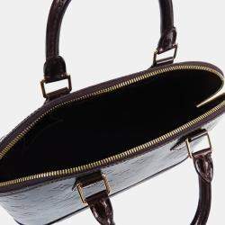 Pre Owned Louis Vuitton Purple Monogram Vernis Alma PM