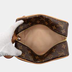 Pre Owned Louis Vuitton Brown Monogram Locker Dopp Kit Clutch