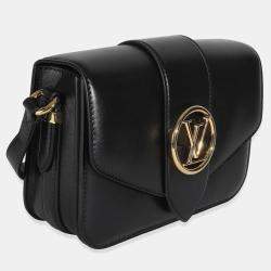Pre Owned Louis Vuitton Black Smooth Calfskin LV Pont 9