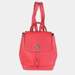 Pre Owned Louis Vuitton Rubis Calfskin Leather Lockme Backpack