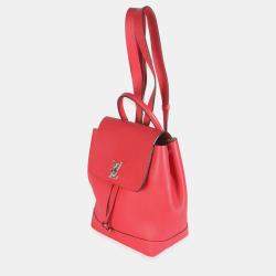 Pre Owned Louis Vuitton Rubis Calfskin Leather Lockme Backpack
