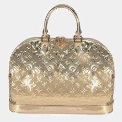 Pre Owned حقيبة لوي فيتون ألما مونوغرام ميرور ذهبية جي إم