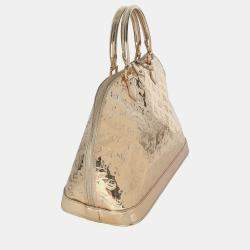 Pre Owned حقيبة لوي فيتون ألما مونوغرام ميرور ذهبية جي إم