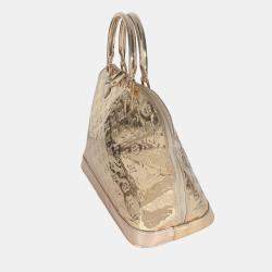 Pre Owned حقيبة لوي فيتون ألما مونوغرام ميرور ذهبية جي إم