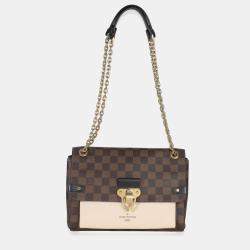 Pre Owned Louis Vuitton Cream Damier Ebene Canvas Vavin PM