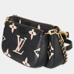 Pre Owned Louis Vuitton Black/Beige Giant Monogram Empreinte Multi Pochette Accessories