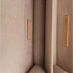 Pre Owned Louis Vuitton Dauphine PM Pink Brown Woven Leather Shoulder Bag