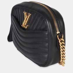 مملوكة مسبقًا حقيبة كاميرا لويس فيتون نيو ويف جلد العجل أسود