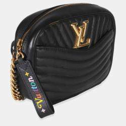 مملوكة مسبقًا حقيبة كاميرا لويس فيتون نيو ويف جلد العجل أسود