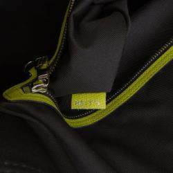 Pre Owned Louis Vuitton Yellow Taigarama Keepall Bandouliere 50