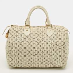 مملوكة مسبقًا Louis Vuitton Speedy 30 Dune Monogram Mini Lin Canvas Bag