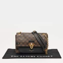Pre Owned Louis Vuitton Vavin PM Black Damier Ebene Canvas Bag