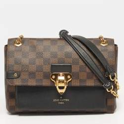 Pre Owned Louis Vuitton Vavin PM Black Damier Ebene Canvas Bag