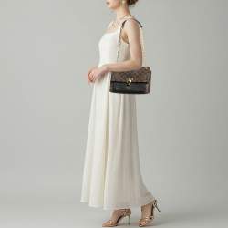 Pre Owned Louis Vuitton Vavin PM Black Damier Ebene Canvas Bag